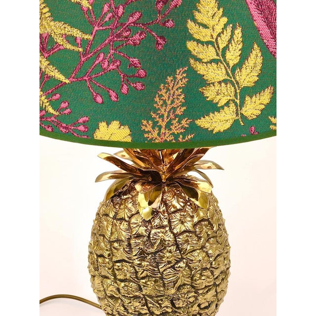 Hollywood Regency Pineapple Brass Table Lamp by Mauro Manetti, Italy, 1970s For Sale - Image 12 of 18