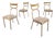 Gold Wrought Iron Chairs, 1980s, Set of 4 For Sale