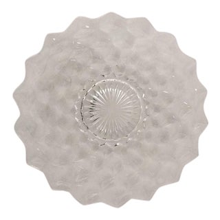 Vintage Clear Glass Cake Plate /Platter For Sale