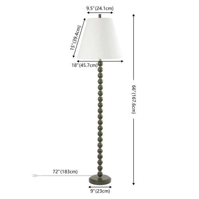 Green Callie 66" Green/Gold Ball Floor Lamp For Sale - Image 8 of 8