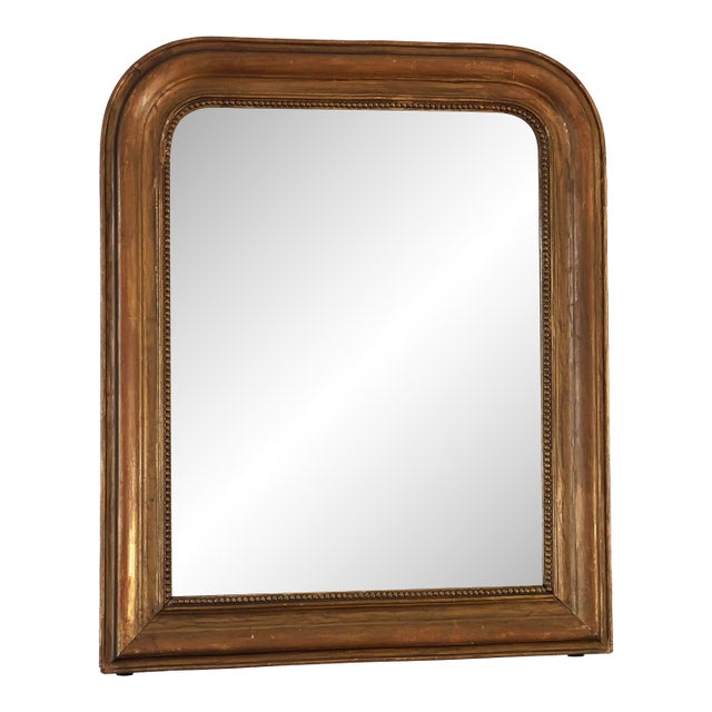 Large Antique French Louis Philippe Giltwood Mirror – Late 19th Century For Sale