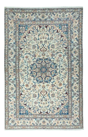 Hand-Knotted Oriental Rug with Silk