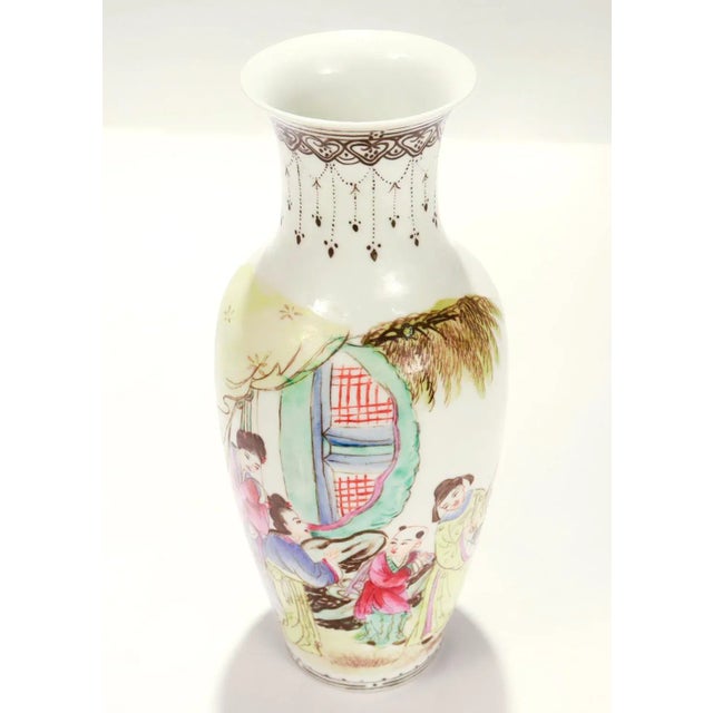 Vintage Chinese Export Eggshell Porcelain Vase For Sale - Image 10 of 12