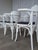 Vintage White Bentwood Dining Chairs with Blue Fabric Seats, 1970s, Set of 6 For Sale - Image 16 of 18