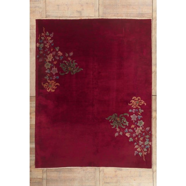 Antique Chinese Art Deco Rug, 08'11 X 11'04 For Sale - Image 10 of 10