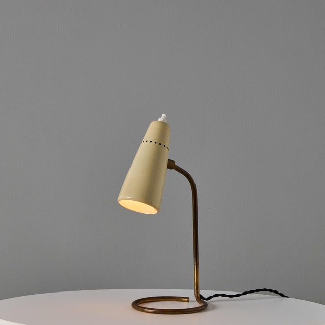 Metal 1950s Stilnovo Table Lamp With Original Yellow Label For Sale - Image 7 of 18