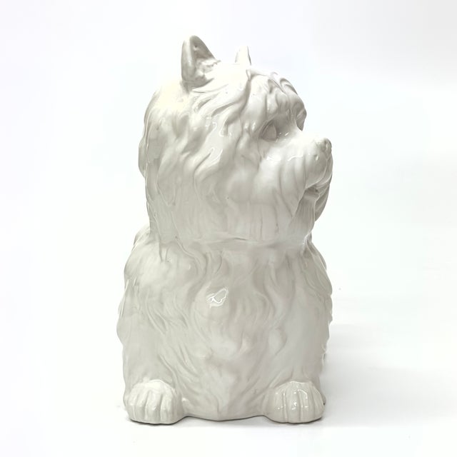 Late 20th Century Adorable West Highland White Terrier Ceramic Planter For Sale - Image 5 of 10