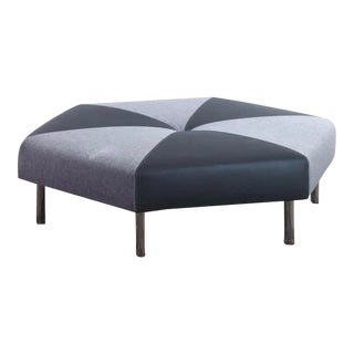 2010s Cort Furniture Oversized Two-Tone Hexagon Ottoman For Sale