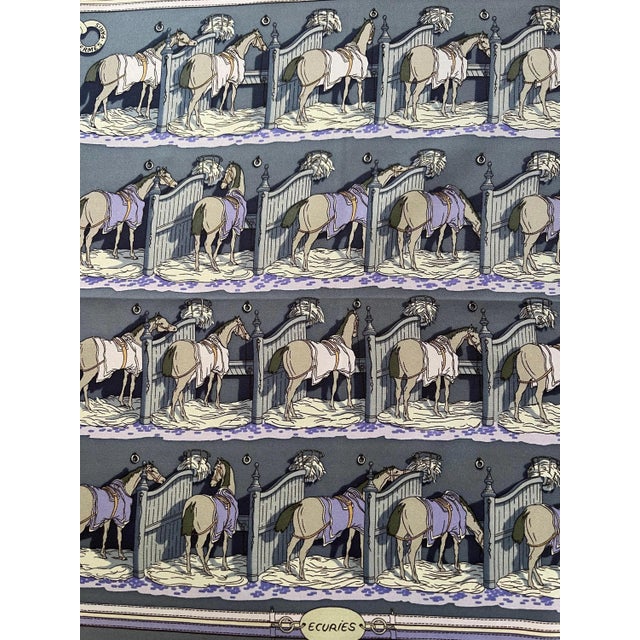 Hermès Hermès Gavroche Scarf “Écurie” 1993 For Sale - Image 4 of 5