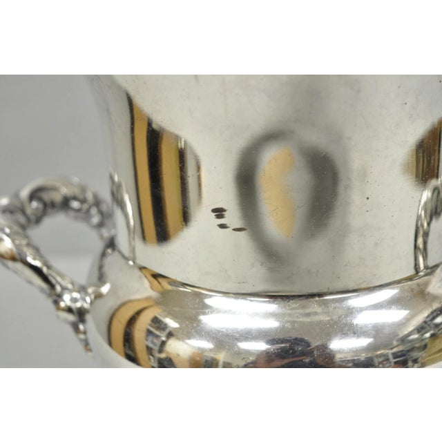 Vintage Victorian Silver Plated Trophy Cup Urn Champagne Chiller Ice Bucket For Sale - Image 14 of 18