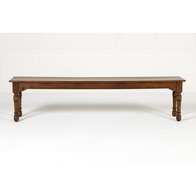Wood 19th Century Oak Hall Bench For Sale - Image 7 of 7
