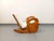 Tan Brutalist Rocking Chair in Pine and Bouclé Fabric, 1950s For Sale - Image 8 of 18