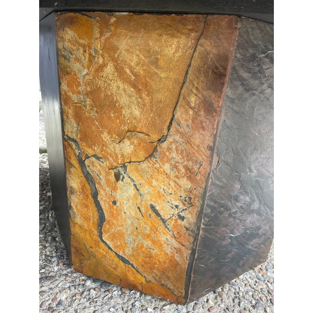 1960s 1960s Set of 3 Paul Kingma Style Brutalist Slate Tile Tables For Sale - Image 5 of 11