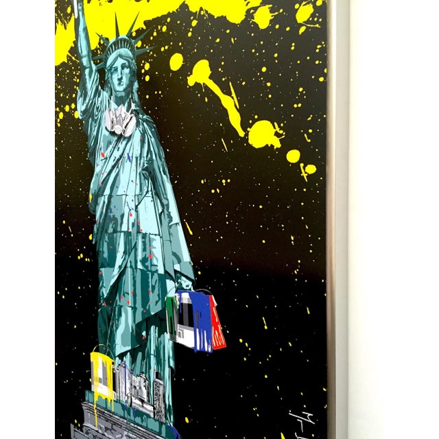 Black Mr. Brainwash " Liberty "Authentic Lithograph Print Framed Pop Art Poster For Sale - Image 8 of 13