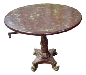 Late 20th Century Chinoiserie Lacquer Side Table