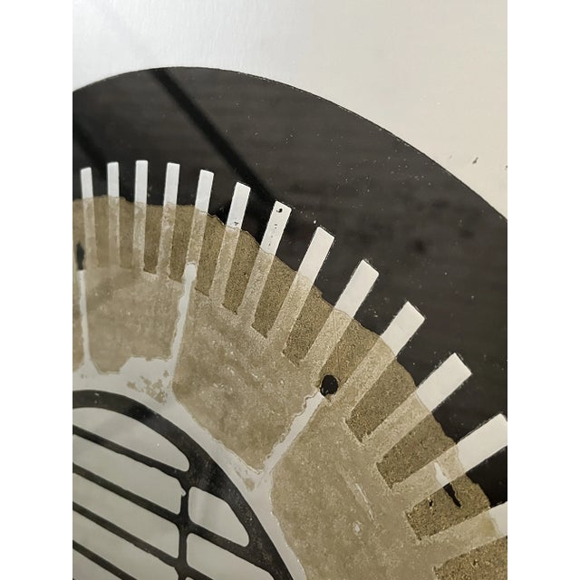 Paper 1970s Seena Donneson , Black, Gold & Silver Mixed-Media Art. For Sale - Image 7 of 13