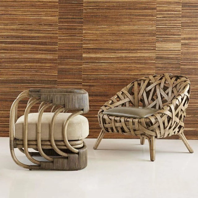 2020s Arteriors Home Hamza Chair, Leather For Sale - Image 5 of 10