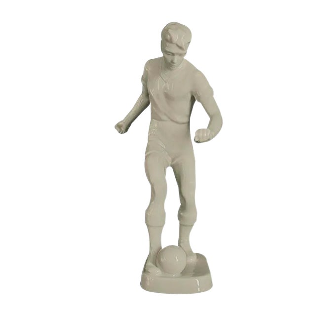 Porcelain Football Player from Hollóháza, 1940s For Sale