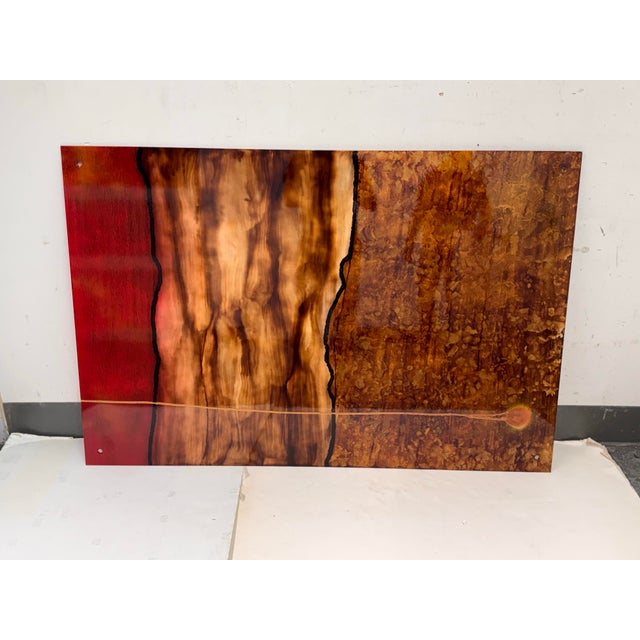 Palomas Painted Glass Panel Wall Art For Sale - Image 4 of 12