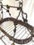 This is such a statement for any kitchen! A vintage iron oval shaped pot rack with a grape motif. Clusters of grape and...