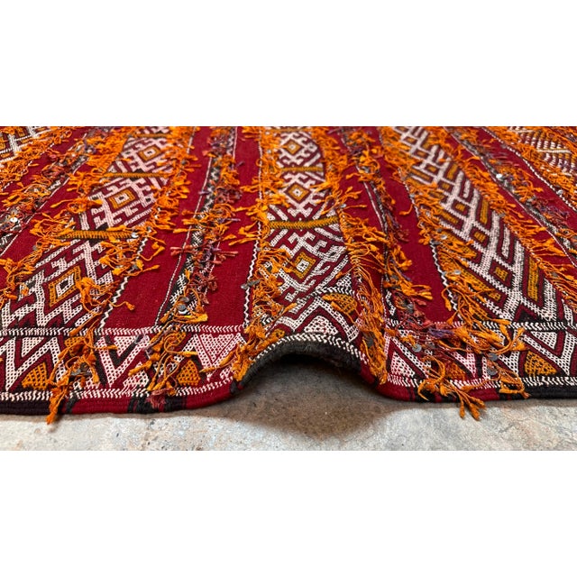 Textile 1980s Moroccan Kilim Zemmour Rug - 9.5 X 5.35 Ft For Sale - Image 7 of 11
