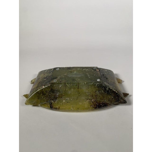 Antoine Leperlier Geometric Bowl in Bubbled Glass Paste, 20th Century For Sale - Image 9 of 9