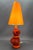 Postmodern Orange Ceramic Table Lamp by Louis Drimmer, France, 1980s For Sale - Image 3 of 18
