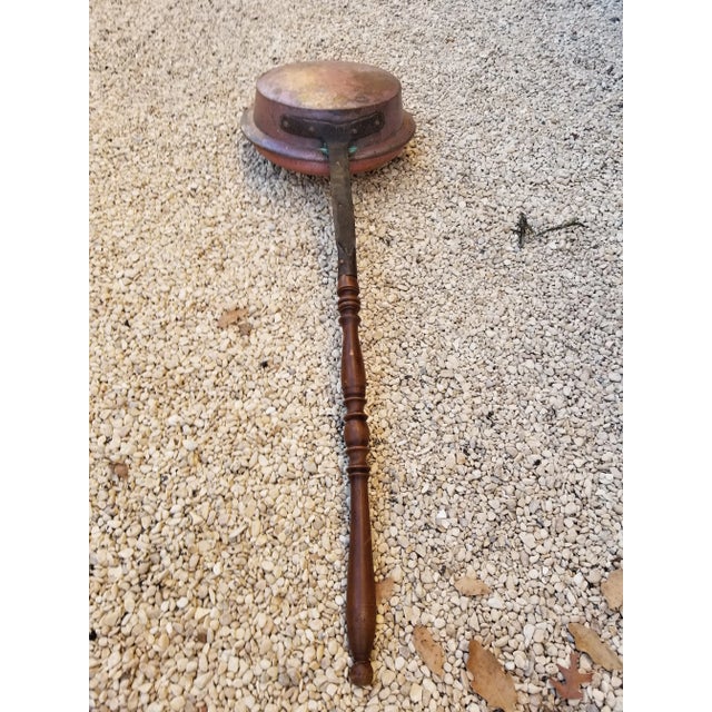 French Early 19th C French Copper Clad Bed Warmer For Sale - Image 3 of 9