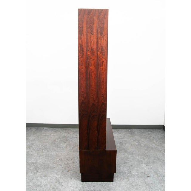 Mid-Century Modern Mid Century Danish Modern Rosewood Shelving Unit Bookshelf Cabinet Drawers MCM For Sale - Image 3 of 10
