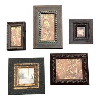 Vintage Collection of 5 Miniature Picture Frames-Set of 5 For Sale