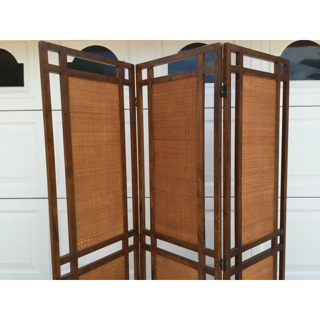 MidCentury Wicker Cane Room Divider Chairish