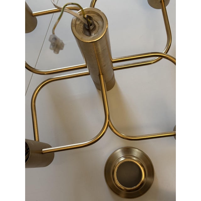 Metal Leola Brass Ceiling Lamp by Gaetano Sciolari for Leola, 1970s For Sale - Image 7 of 11