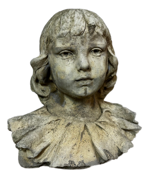 Cement Bust of Girl, 1950s
