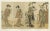 Four Women in Edo-Period Kimono, 1882, Print For Sale - Image 3 of 6