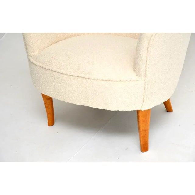 Vintage Swedish Cirkus Armchair from Carl Malmsten, 1960s For Sale - Image 9 of 10