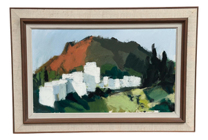 Stig Wernheden, Mountain Village, 1960s, Oil on Canvas