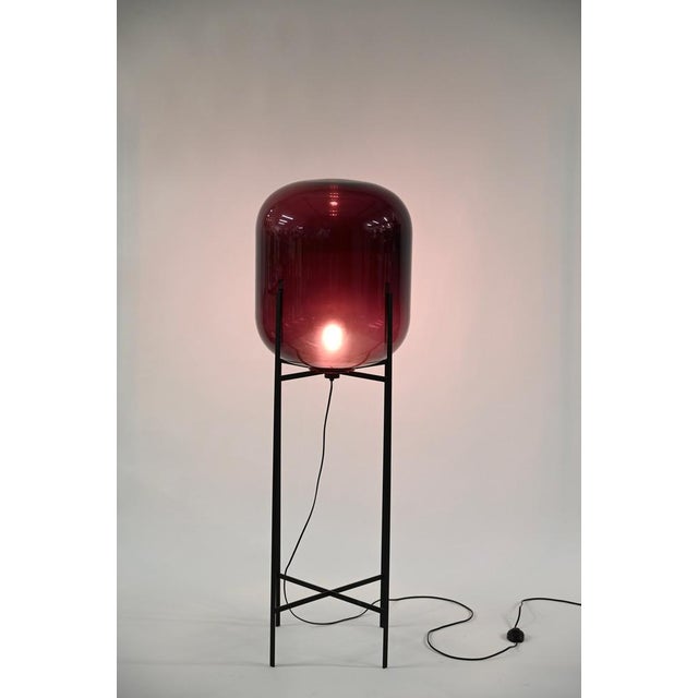 Metal Purple Oda Large Floor Lamp in Blown Glass attributed to Sebastian Herkner For Sale - Image 7 of 17