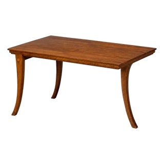 t.h. Robsjohn-Gibbings, Rare Trapeza End Table, Walnut, Greece, 1960s For Sale