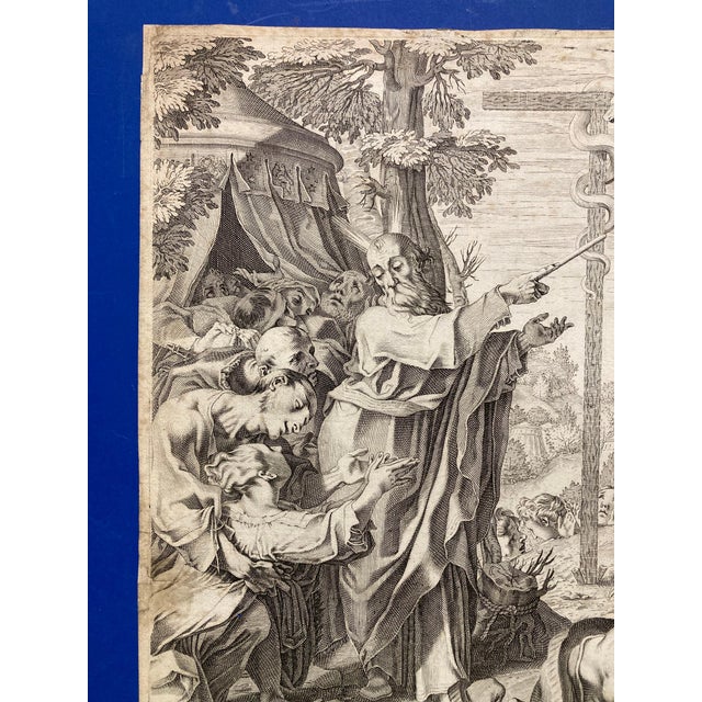 Francesco Villamena after Ferraù Fenzoni, Moses and the Brazen Serpent, 1597, Engraving For Sale - Image 3 of 18