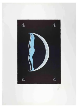 Erté, Letter D, 1970s, Lithograph