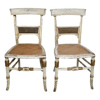 Set of Regency Cane Side Chairs, 1810 For Sale