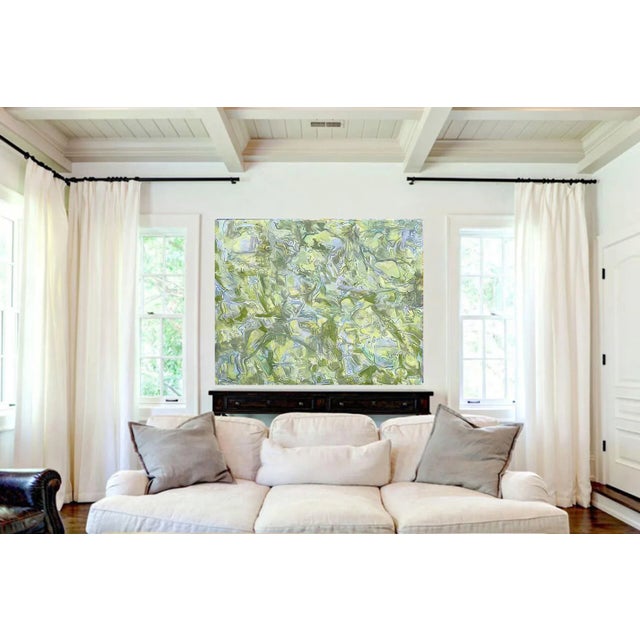 "Early Birds" by Trixie Pitts Large Abstract Expressionist Oil Painting For Sale - Image 9 of 13