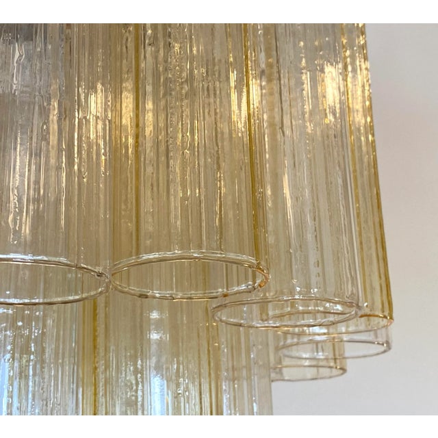 Metal Chandelier in Venini Style, 1970s For Sale - Image 7 of 12