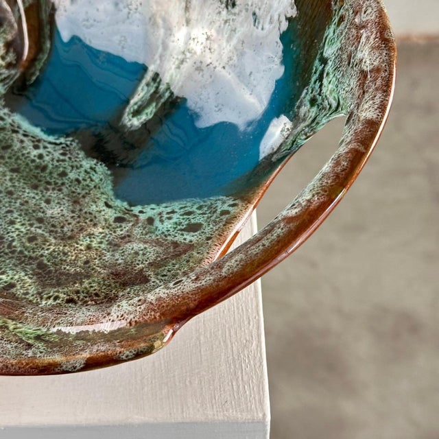 Enamelled Ceramic Table Center from Vallauris, France, 1960s For Sale - Image 14 of 17