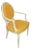 Upholstered Medallion Armchair in Yellow-Cream, 1960s For Sale