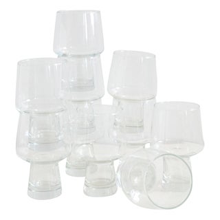 Mid-Century Crystal Beer Glasses - Set of 12 For Sale