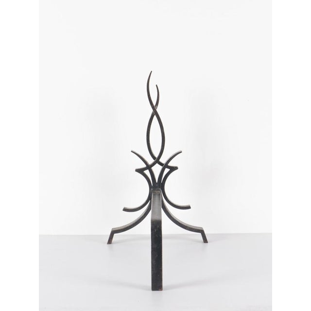 1940s Vintage Andirons by Raymond Subes, 1940s, Set of 2 For Sale - Image 5 of 8
