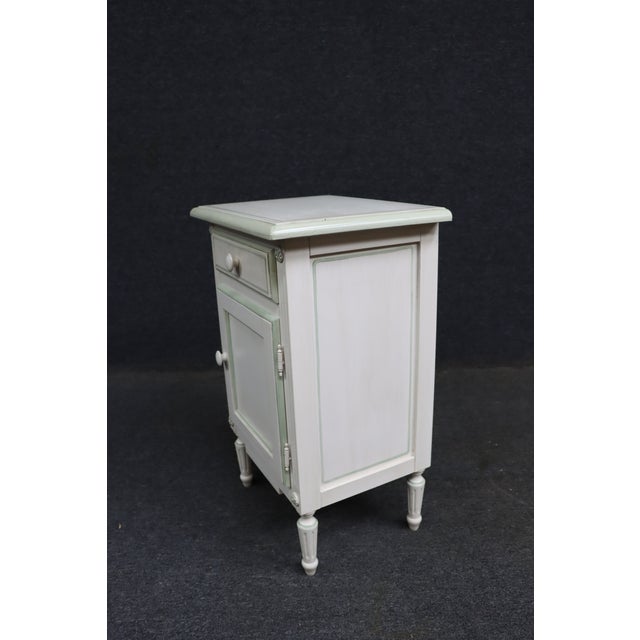 French Louis XVI-Style Painted Nightstand For Sale - Image 10 of 12