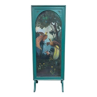 c.l. Bono Painted Wood Reversible Screen by Two Different Artists For Sale