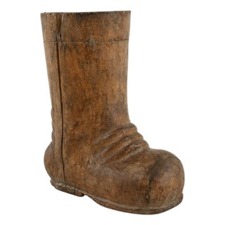 20th Century French Carved Wooden Boot Decoration For Sale